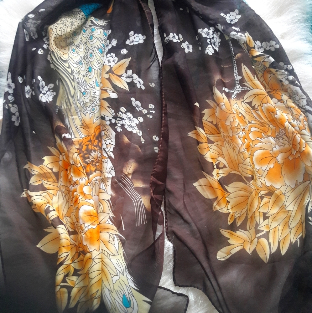 Peacock scarf